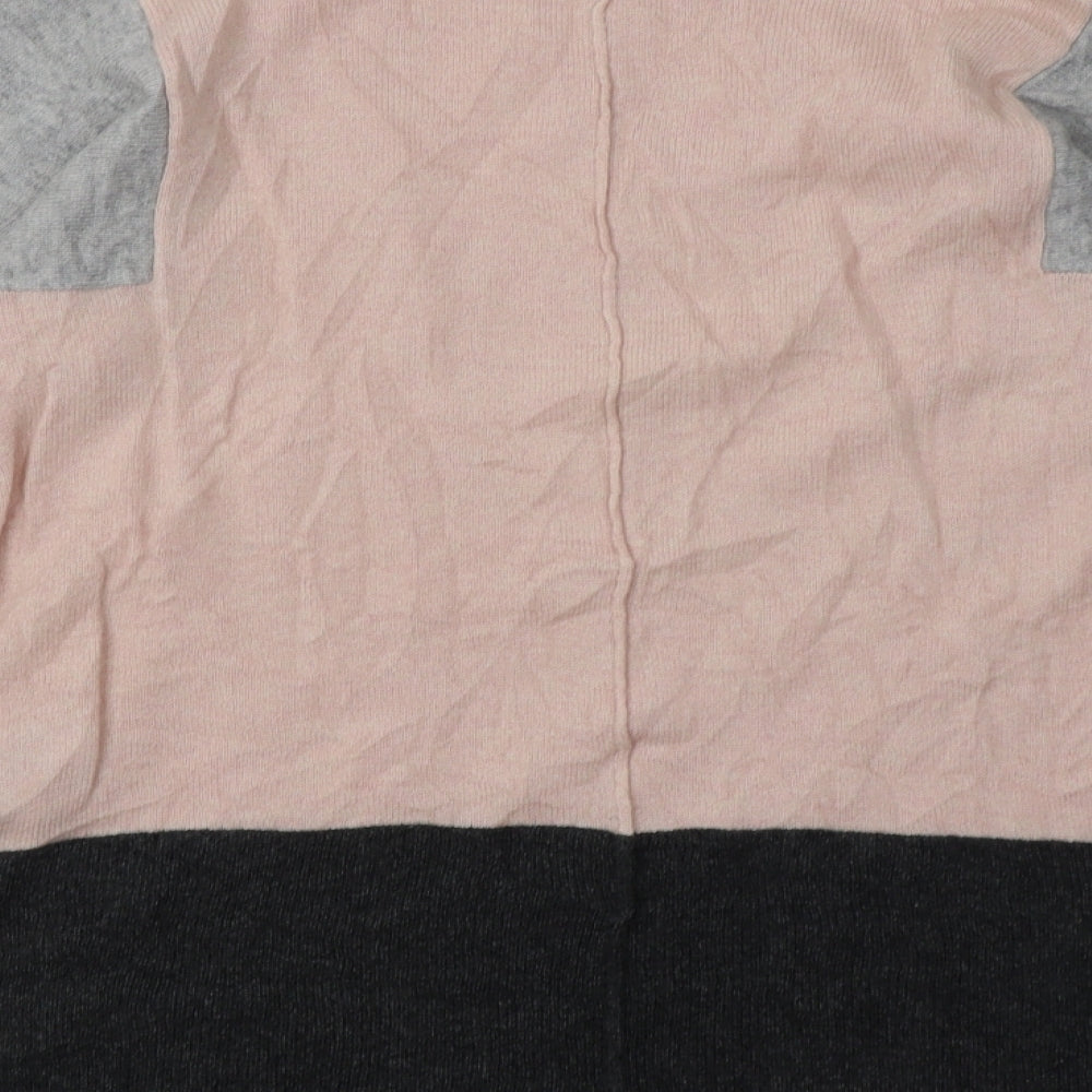 Marks and Spencer Womens Pink Plaid Cashmere Pullover Sweatshirt Size XS  Pullover