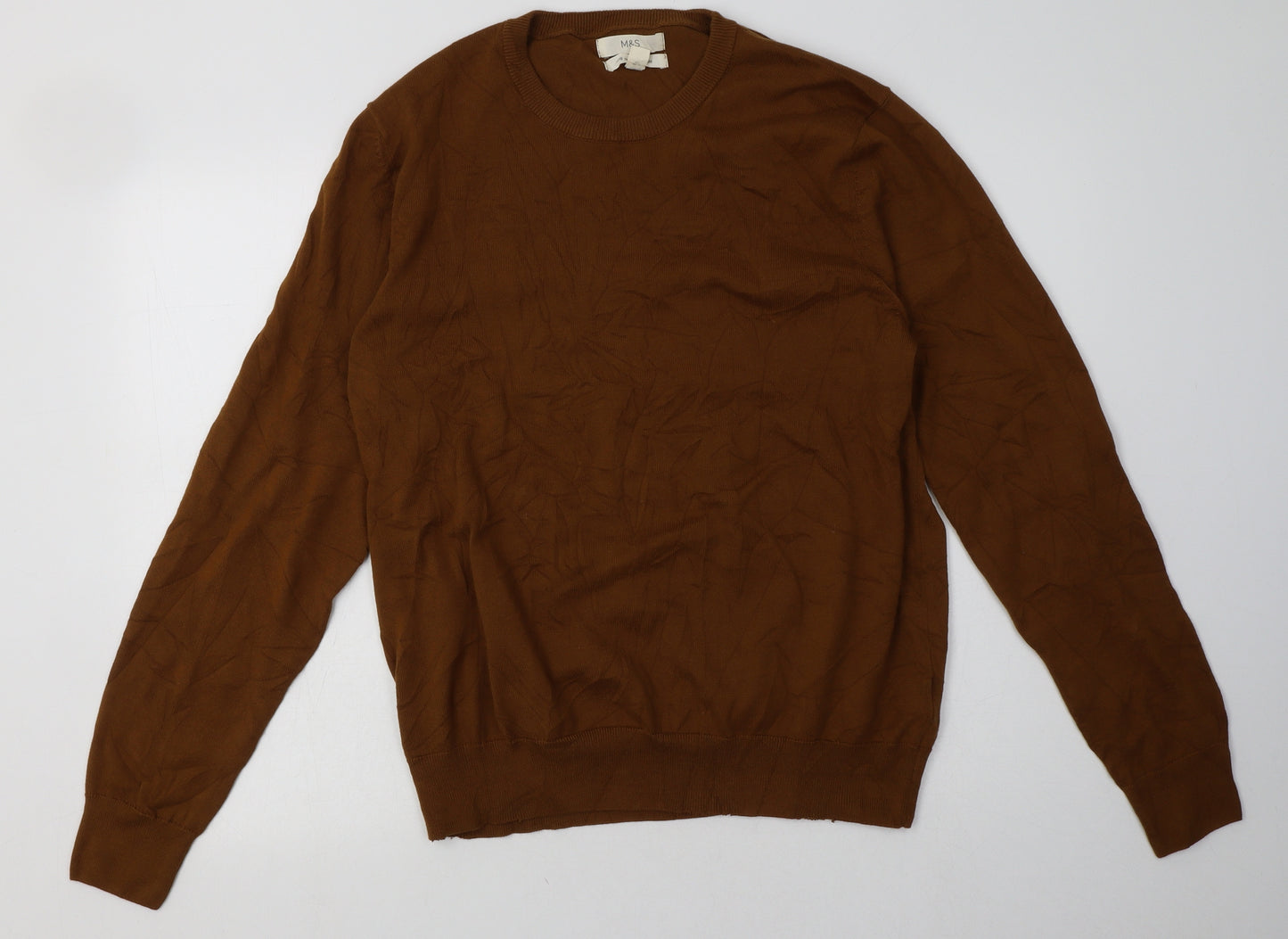 Marks and Spencer Mens Brown  Cotton Pullover Sweatshirt Size XL