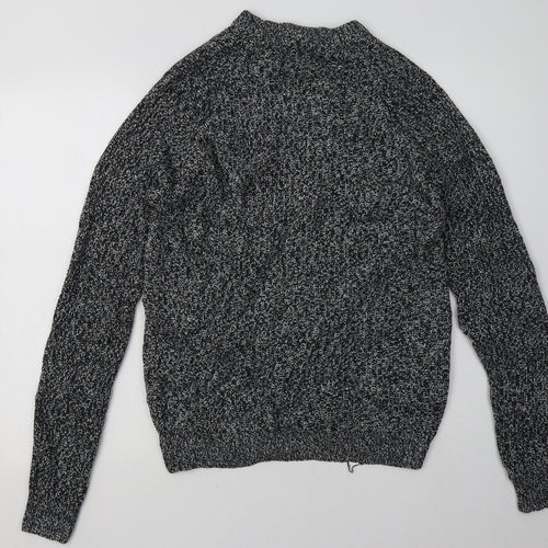 Cedar Wood State Mens Grey  Acrylic Pullover Sweatshirt Size M