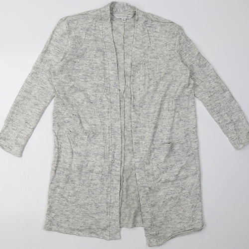 Forever New Womens Grey Collared  Acrylic Cardigan Jumper Size S
