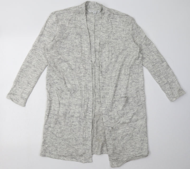 Forever New Womens Grey Collared Acrylic Cardigan Jumper Size S