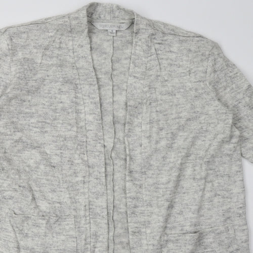 Forever New Womens Grey Collared  Acrylic Cardigan Jumper Size S