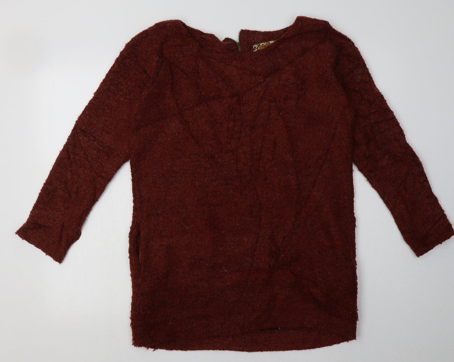 NEXT Womens Orange  Polyester Pullover Sweatshirt Size 12  Zip