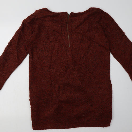NEXT Womens Orange  Polyester Pullover Sweatshirt Size 12  Zip