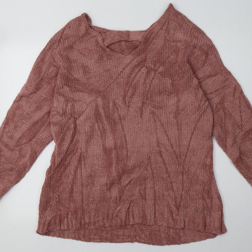 Yours Womens Pink  Polyester Pullover Sweatshirt Size 18  Pullover