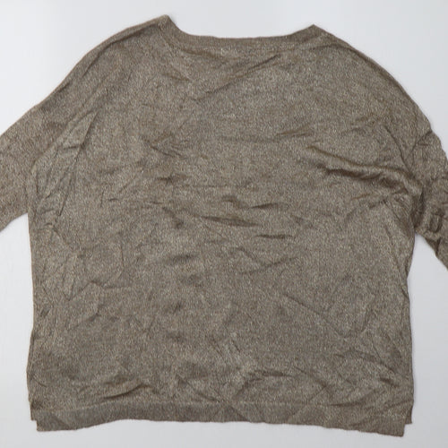 soaked  Womens Gold  Viscose Pullover Sweatshirt Size XS  Pullover
