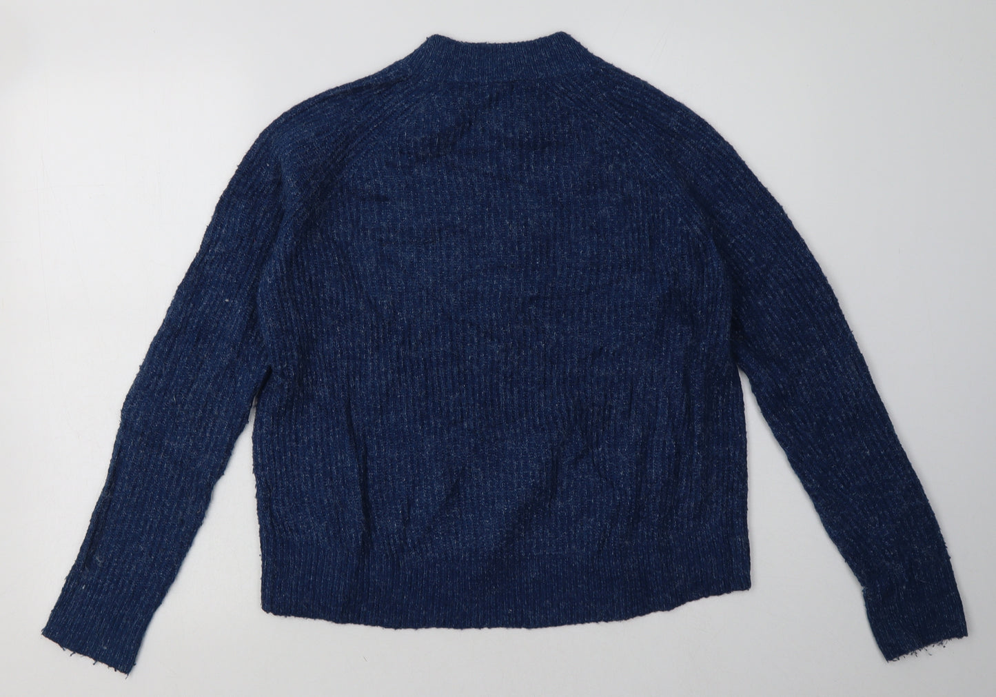 H&M Womens Blue  Acrylic Pullover Sweatshirt Size S  Pullover