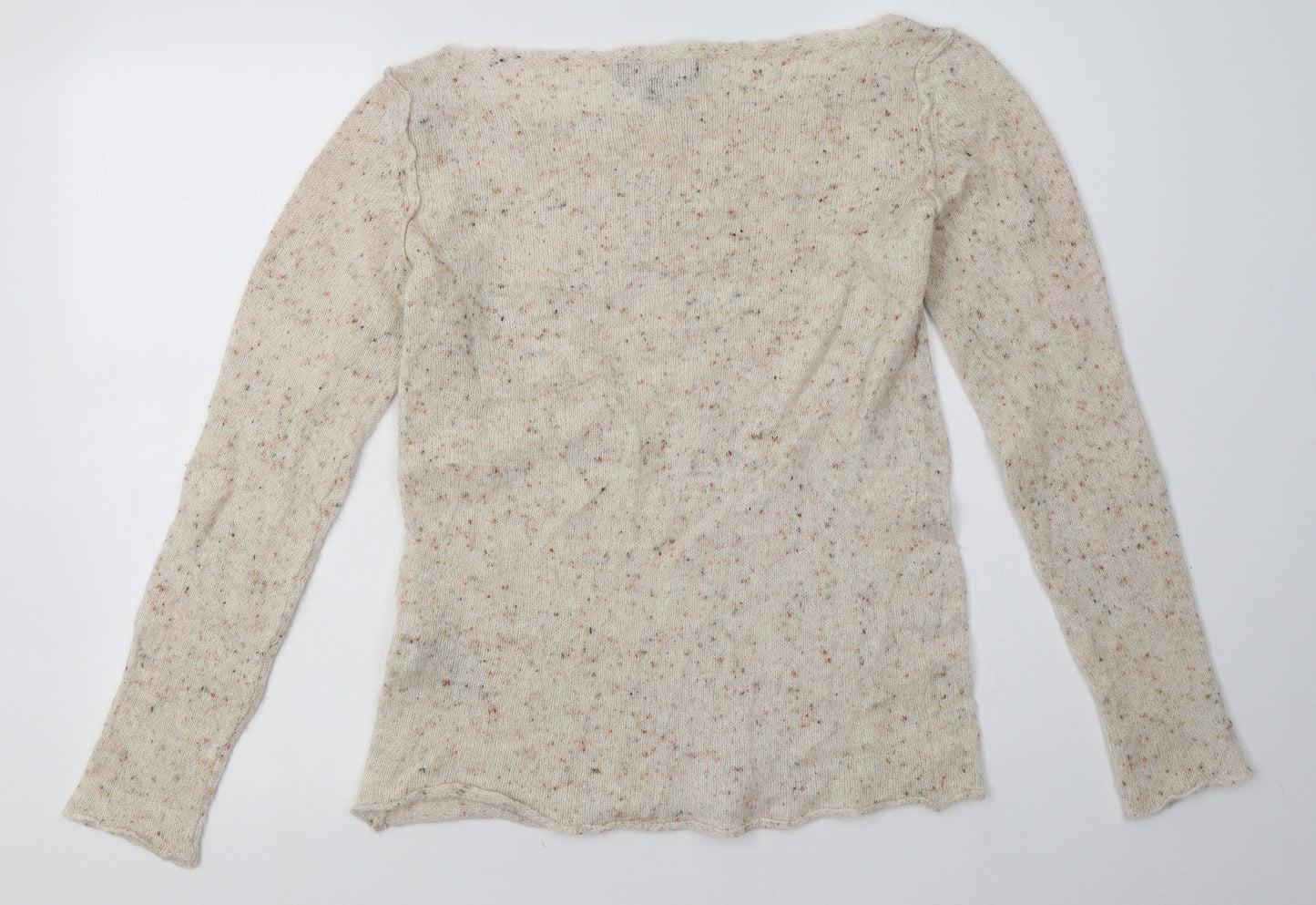 Marks and Spencer Womens Beige  Acrylic Pullover Sweatshirt Size 12  Pullover
