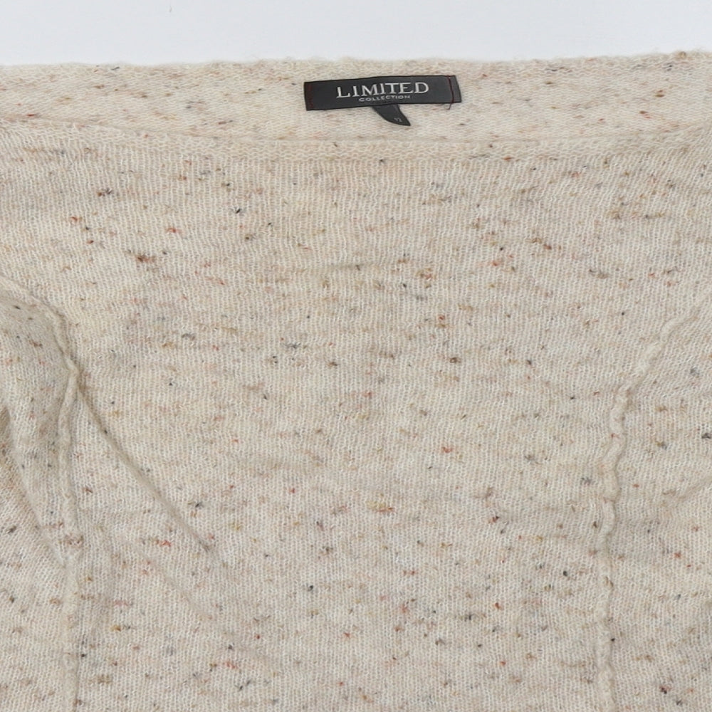 Marks and Spencer Womens Beige  Acrylic Pullover Sweatshirt Size 12  Pullover