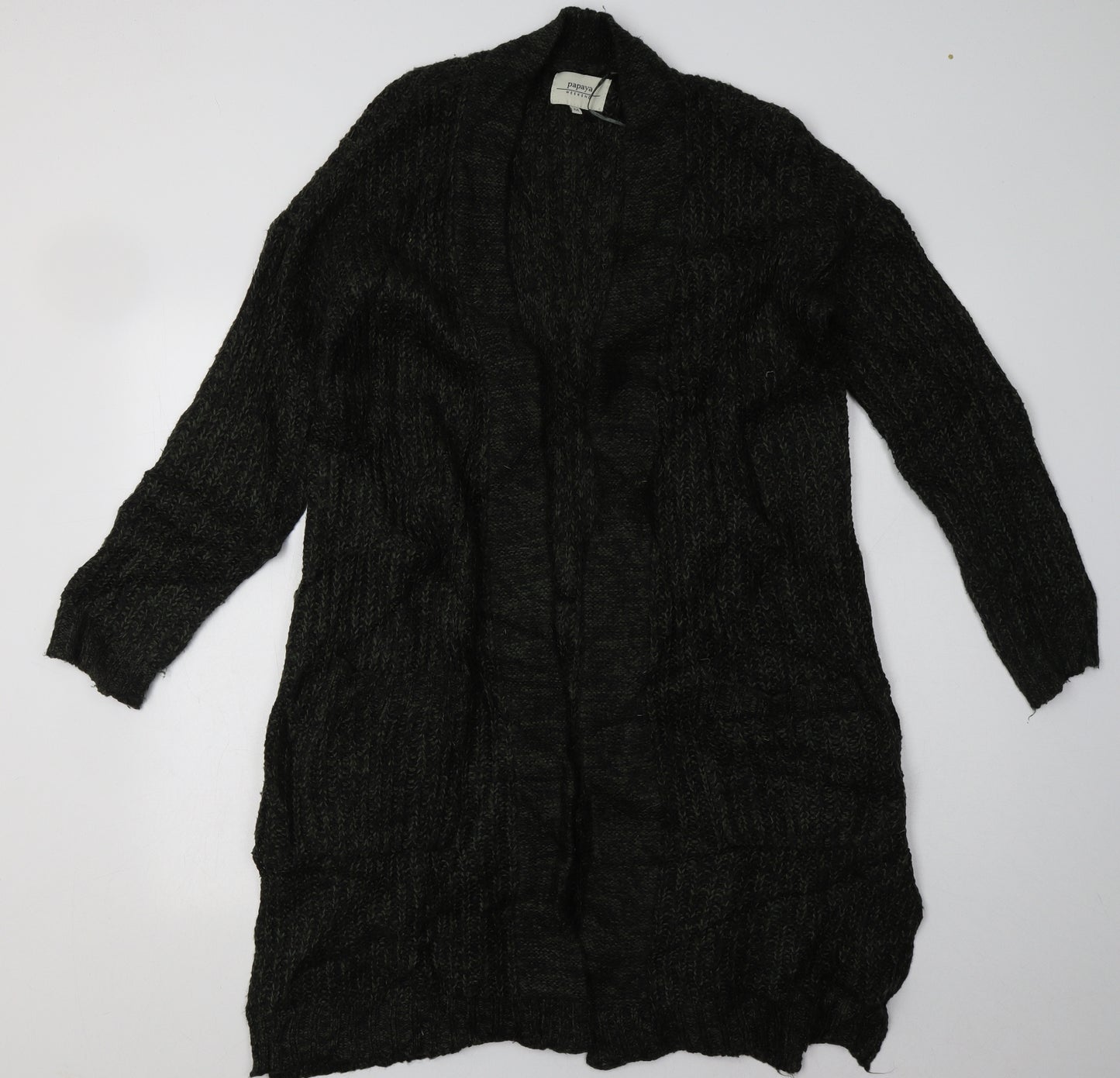 Matalan Womens Green V-Neck  Acrylic Cardigan Jumper Size M