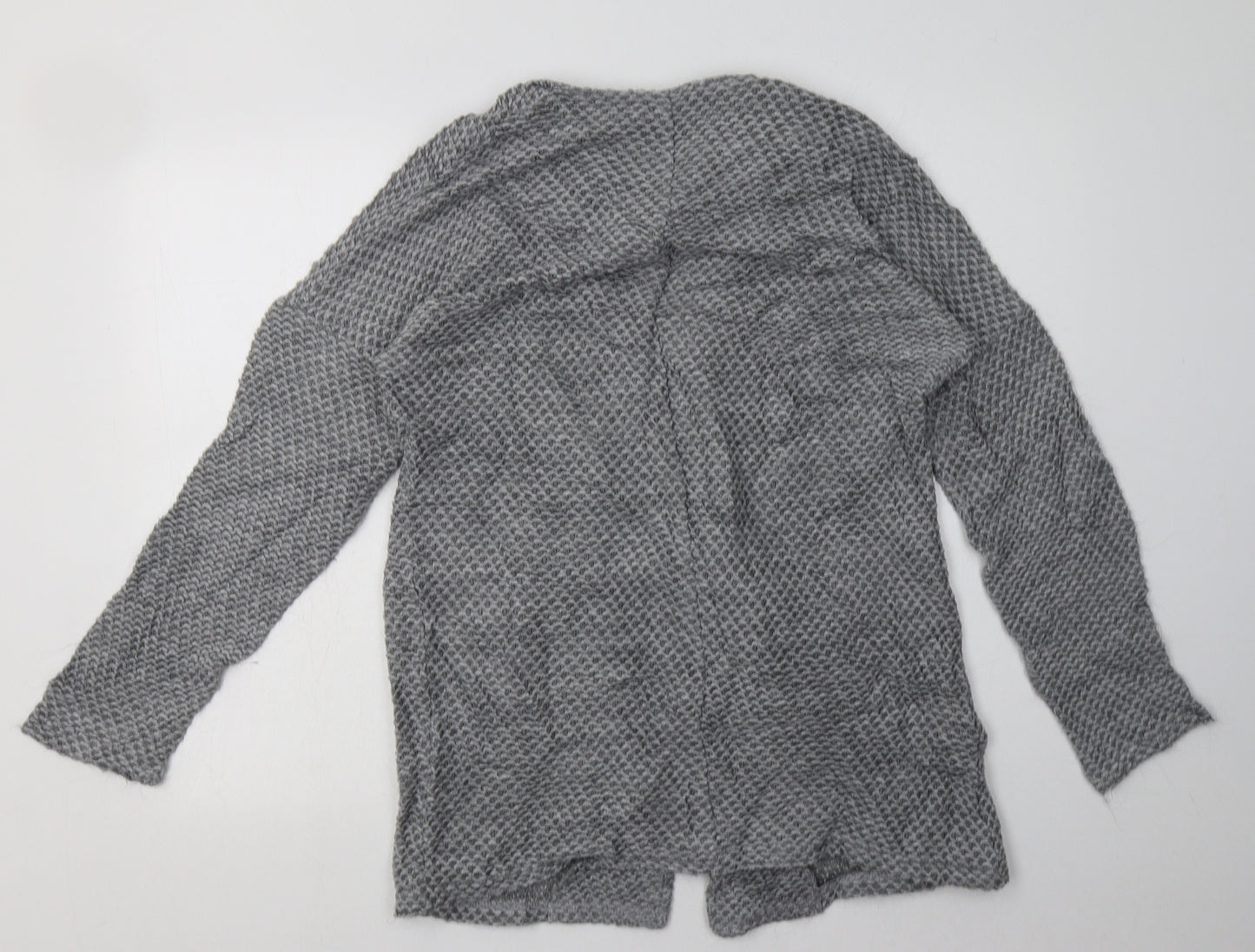 River Island Womens Grey V-Neck  Acrylic Cardigan Jumper Size 10