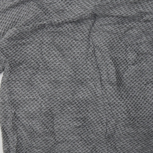 River Island Womens Grey V-Neck  Acrylic Cardigan Jumper Size 10