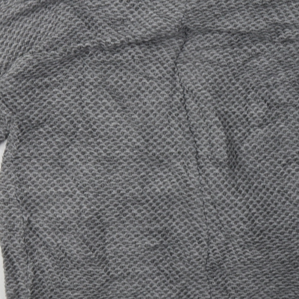 River Island Womens Grey V-Neck  Acrylic Cardigan Jumper Size 10