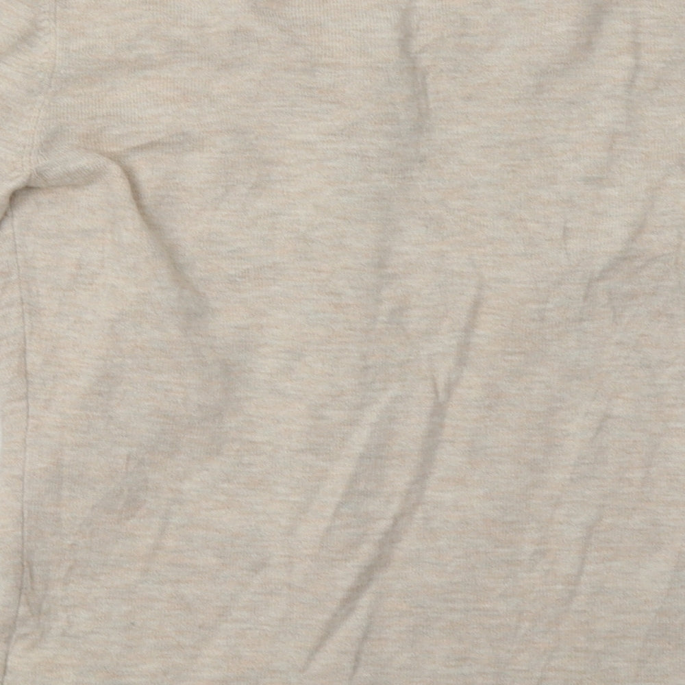 Gap Womens Beige Crew Neck  Cotton Cardigan Jumper Size S