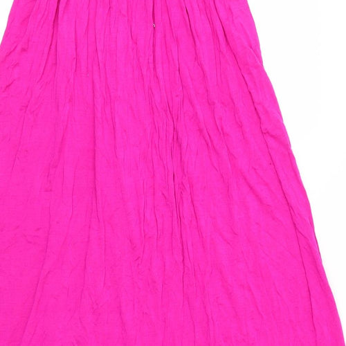 Preworn Womens Pink  Viscose Maxi  Size S  Off the Shoulder