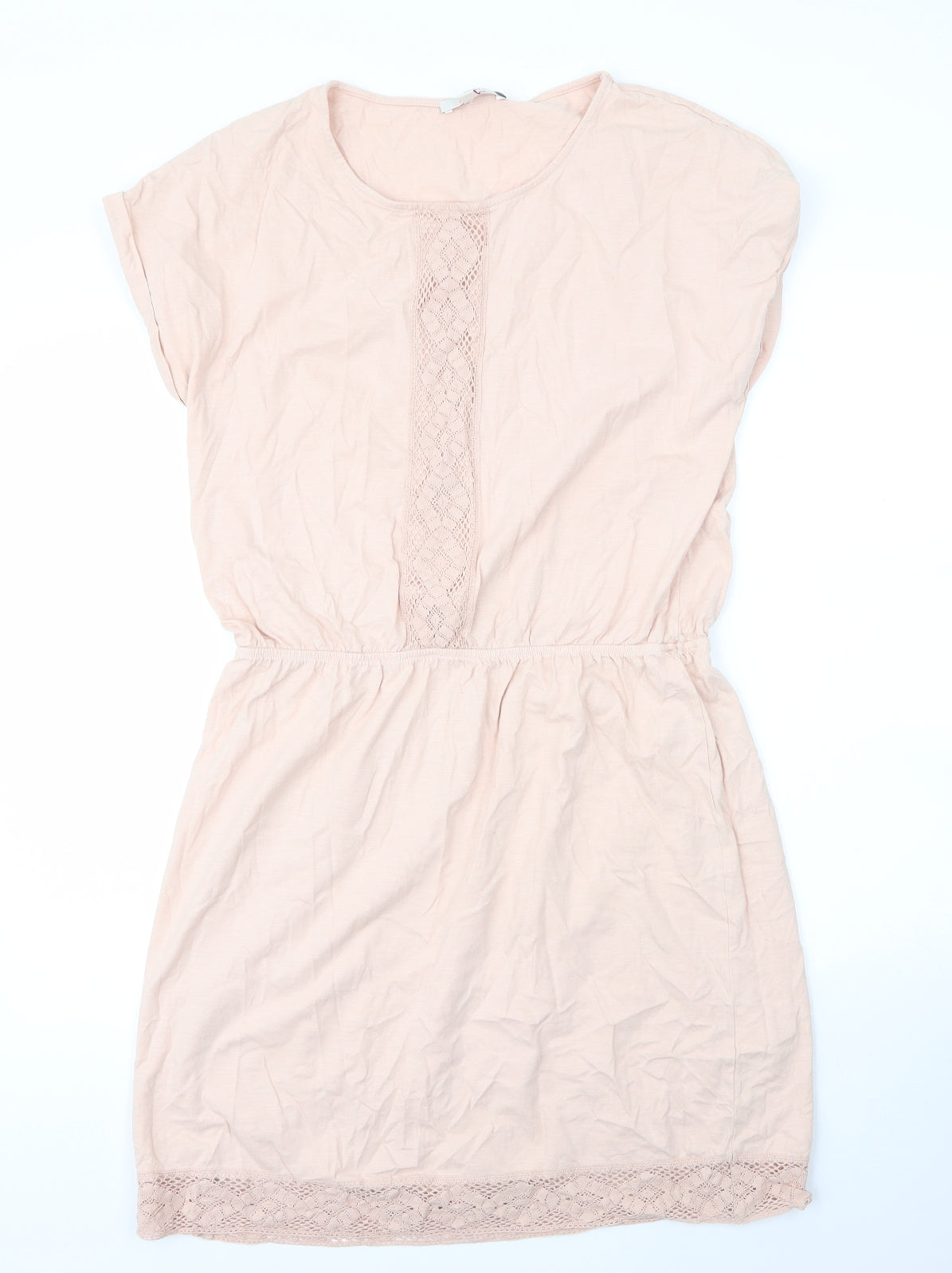 Espirit Womens Pink  Cotton A-Line  Size L  Round Neck
