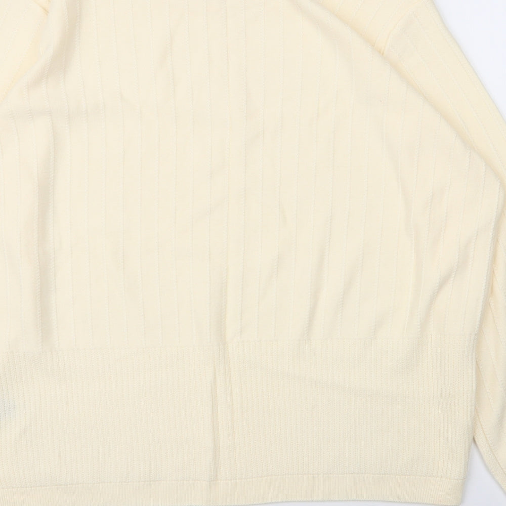 M&S Womens Ivory Round Neck  Acrylic Pullover Jumper Size 18