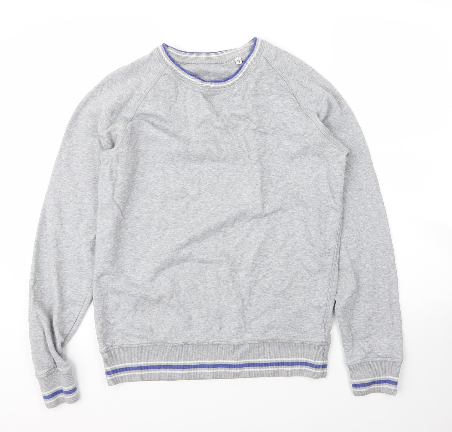 Stanely Stella Mens Grey Round Neck  Cotton Pullover Jumper Size M
