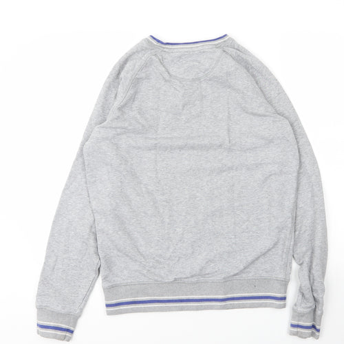 Stanely Stella Mens Grey Round Neck  Cotton Pullover Jumper Size M