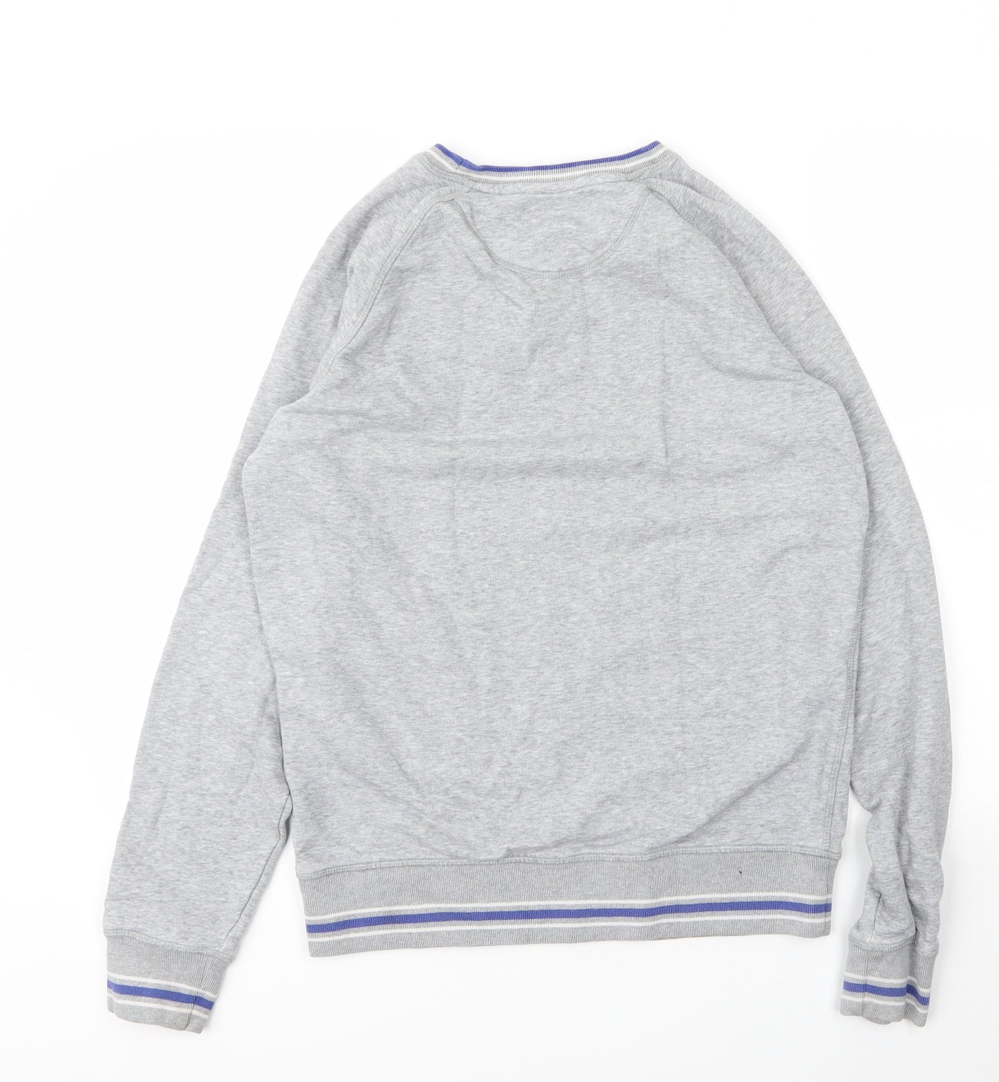 Stanely Stella Mens Grey Round Neck  Cotton Pullover Jumper Size M