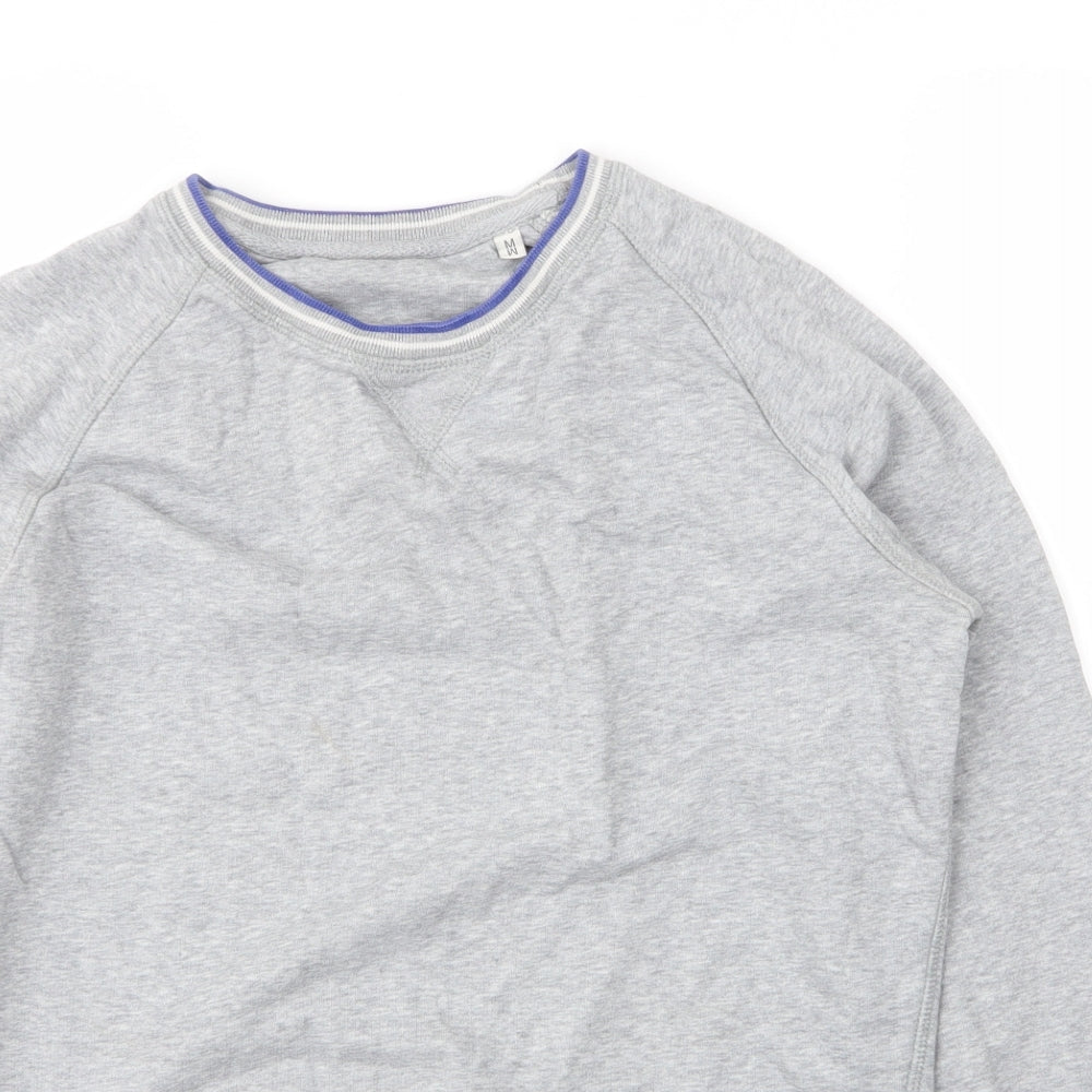 Stanely Stella Mens Grey Round Neck  Cotton Pullover Jumper Size M
