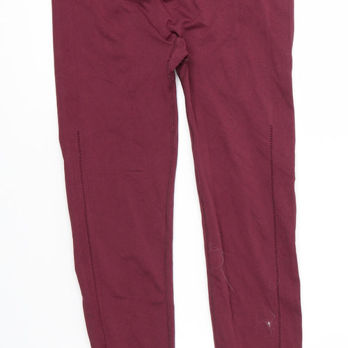 Workout Womens Purple  Nylon Carrot Leggings Size M L27 in