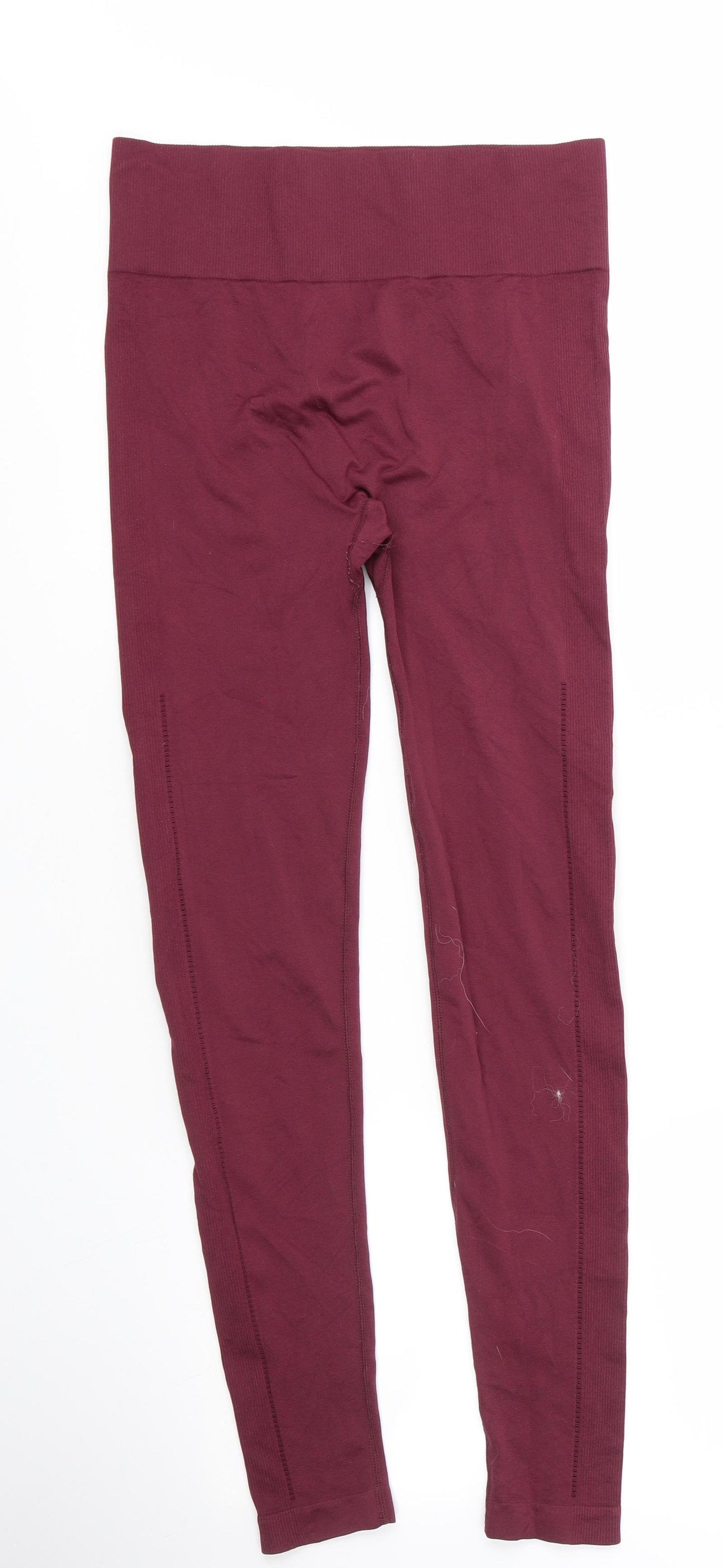 Workout Womens Purple  Nylon Carrot Leggings Size M L27 in
