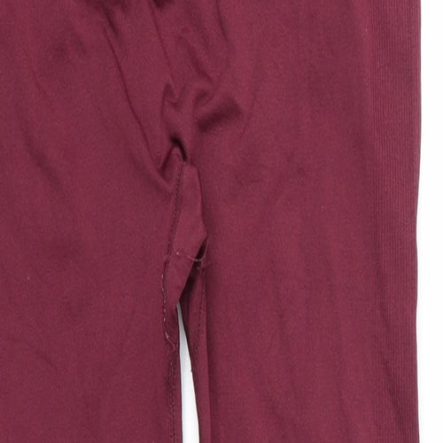Workout Womens Purple  Nylon Carrot Leggings Size M L27 in