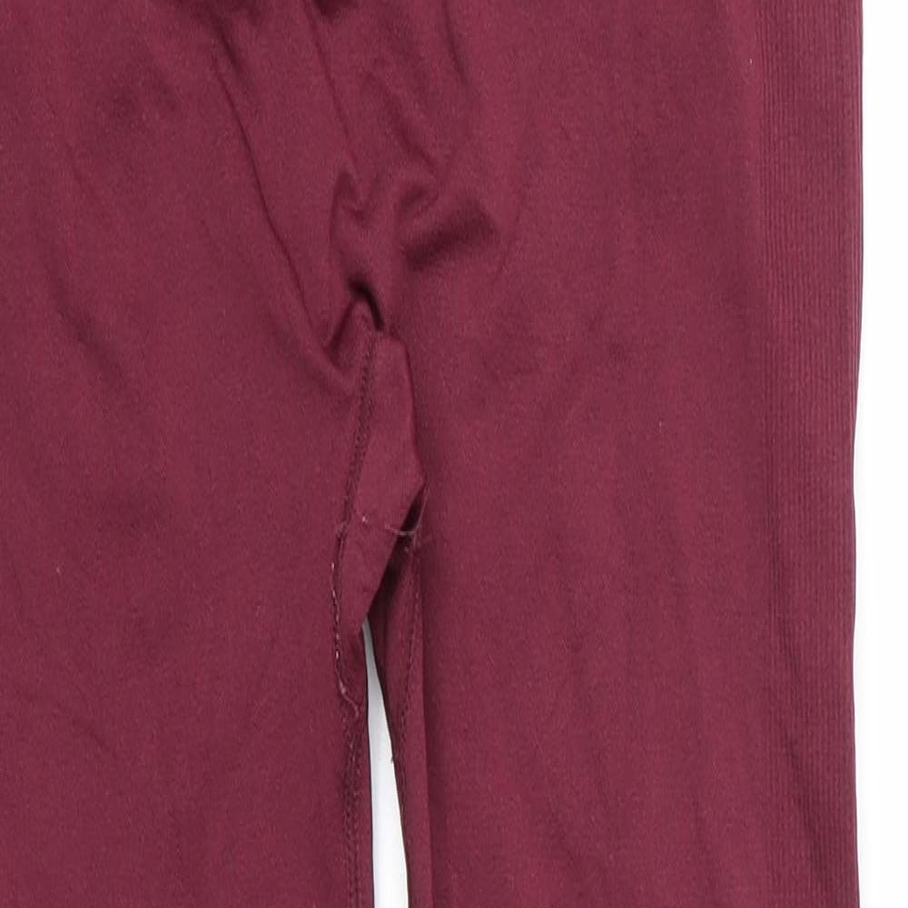 Workout Womens Purple  Nylon Carrot Leggings Size M L27 in