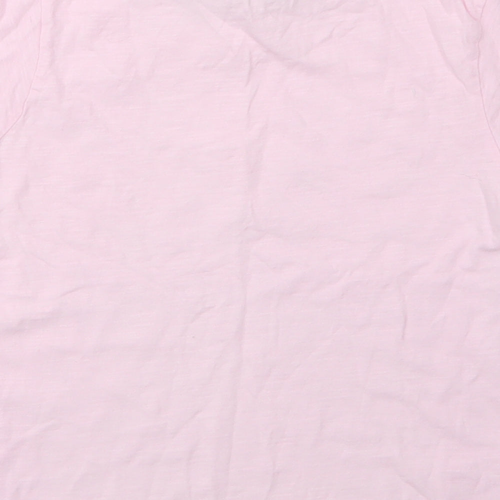 Matalan Girls Pink  Cotton Basic T-Shirt Size 11 Years Round Neck