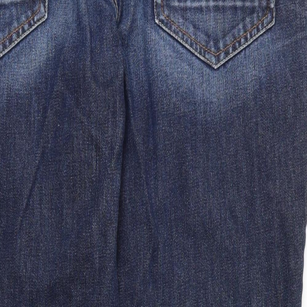 F&F Mens Blue  Cotton Straight Jeans Size 38 in L29 in Regular Zip