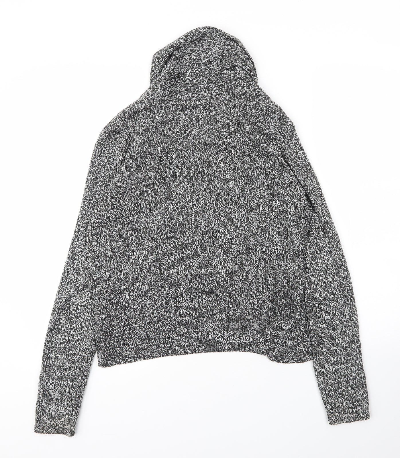 H&M Womens Grey V-Neck  Acrylic Cardigan Jumper Size M