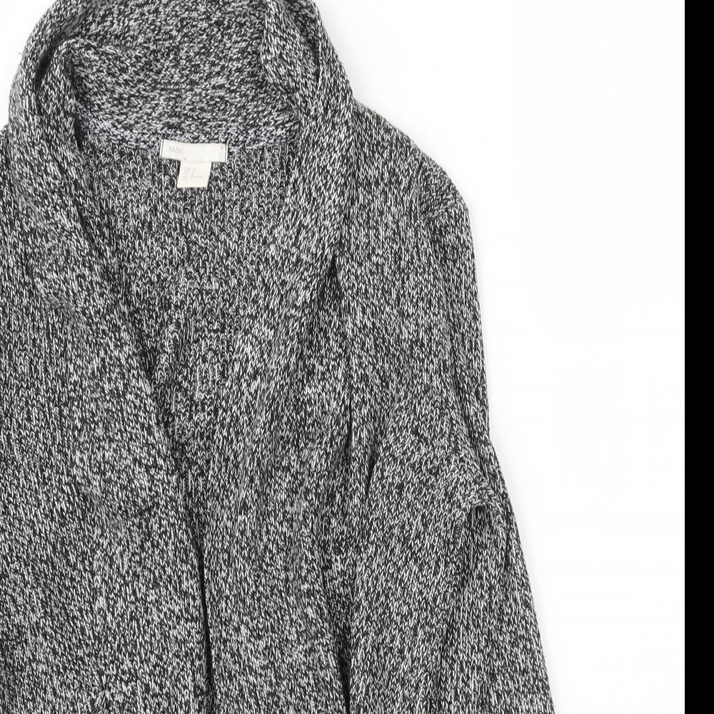 H&M Womens Grey V-Neck  Acrylic Cardigan Jumper Size M