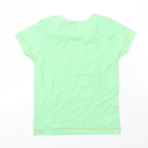 NEXT Boys Green  Cotton Basic T-Shirt Size 12 Months Round Neck