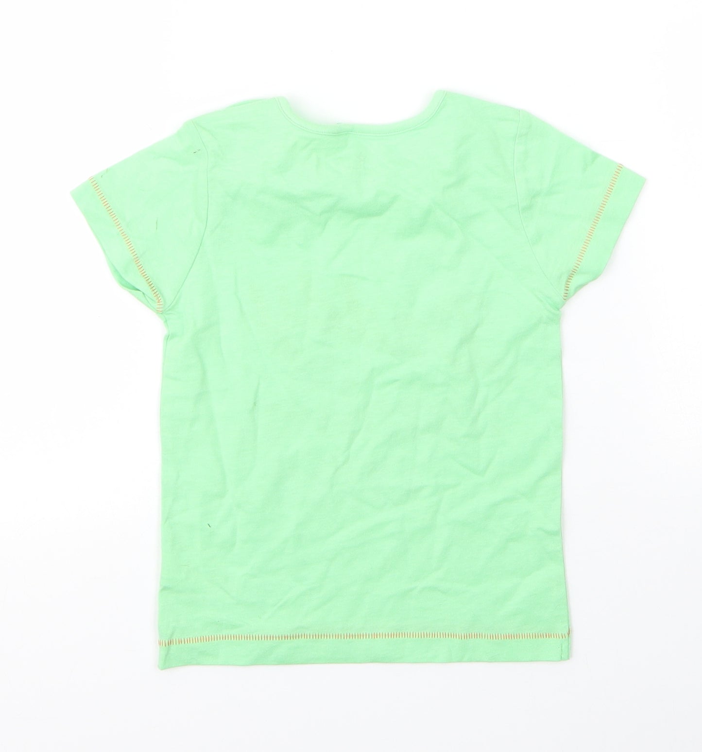NEXT Boys Green  Cotton Basic T-Shirt Size 12 Months Round Neck