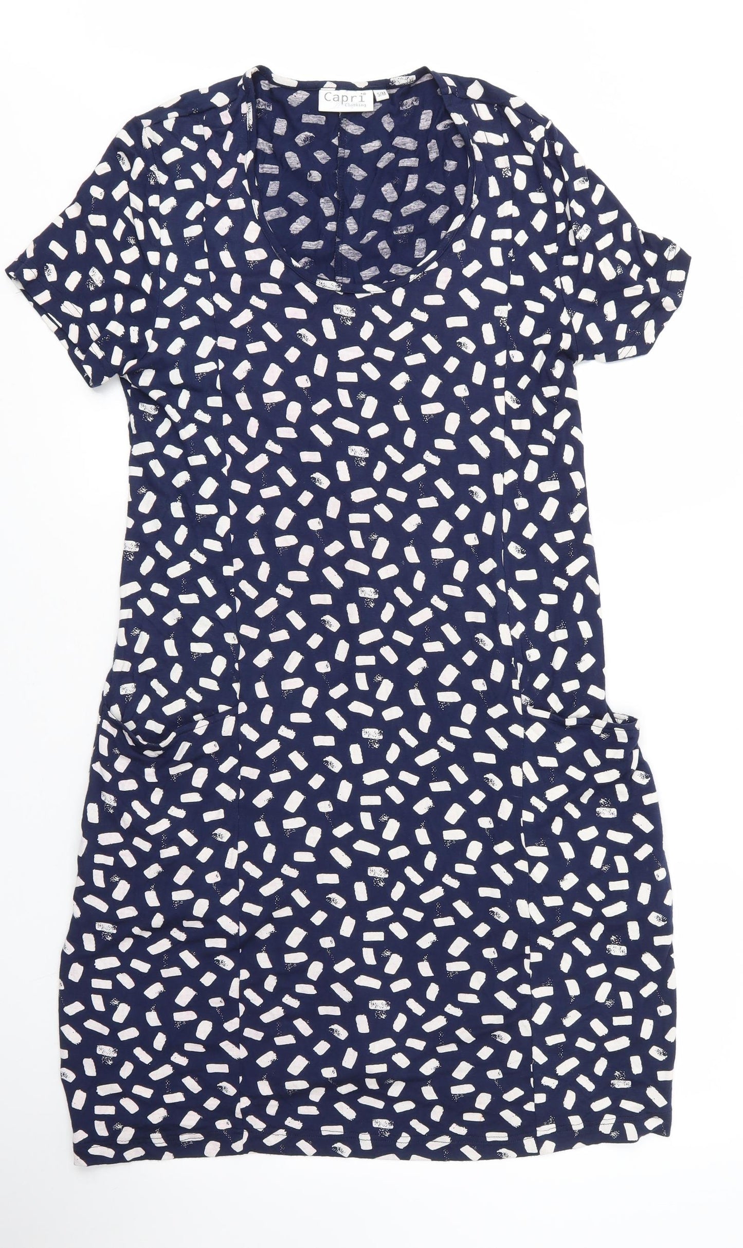 Capri Womens Blue  Viscose A-Line  Size S  Scoop Neck