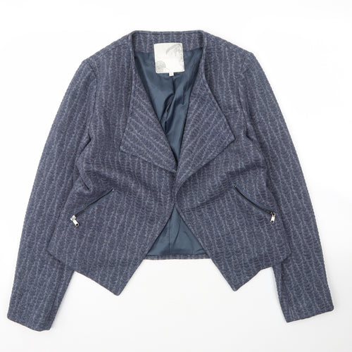 Debenhams Womens Blue  Polyester Jacket Blazer Size 12