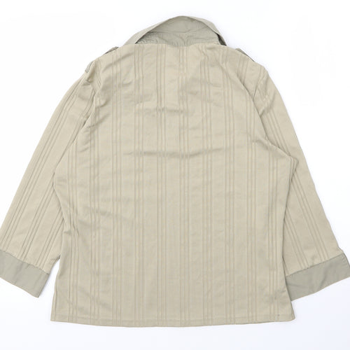 Papaya Womens Green  Cotton Basic Blouse Size 16 V-Neck