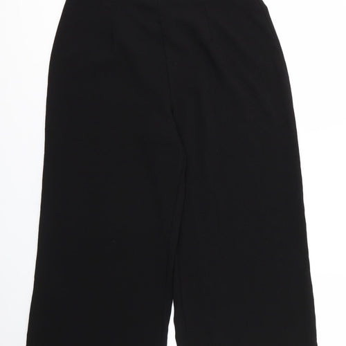 PRETTYLITTLETHING Womens Black  Polyester Capri Trousers Size 14 L22 in Regular Zip