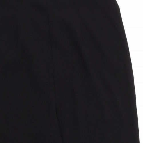PRETTYLITTLETHING Womens Black  Polyester Capri Trousers Size 14 L22 in Regular Zip