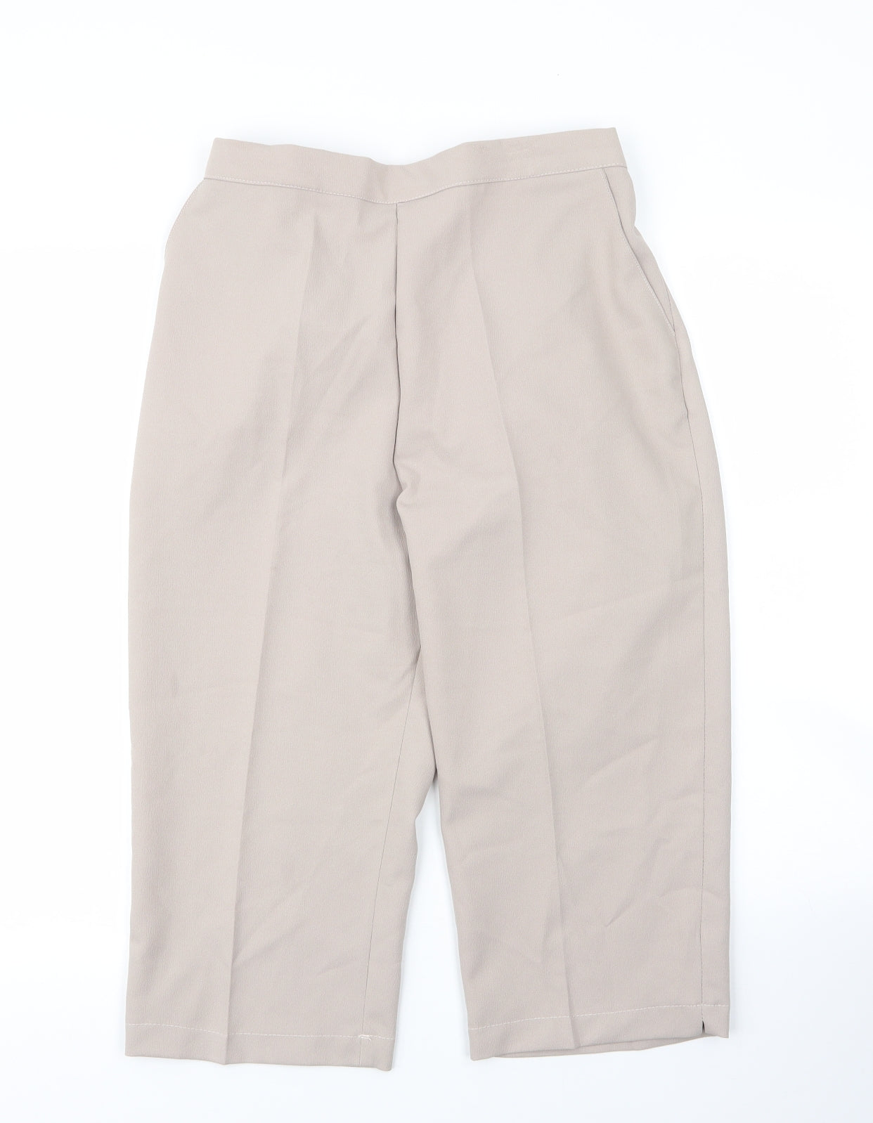 Preworn Womens Beige  Polyester Capri Trousers Size 16  Regular