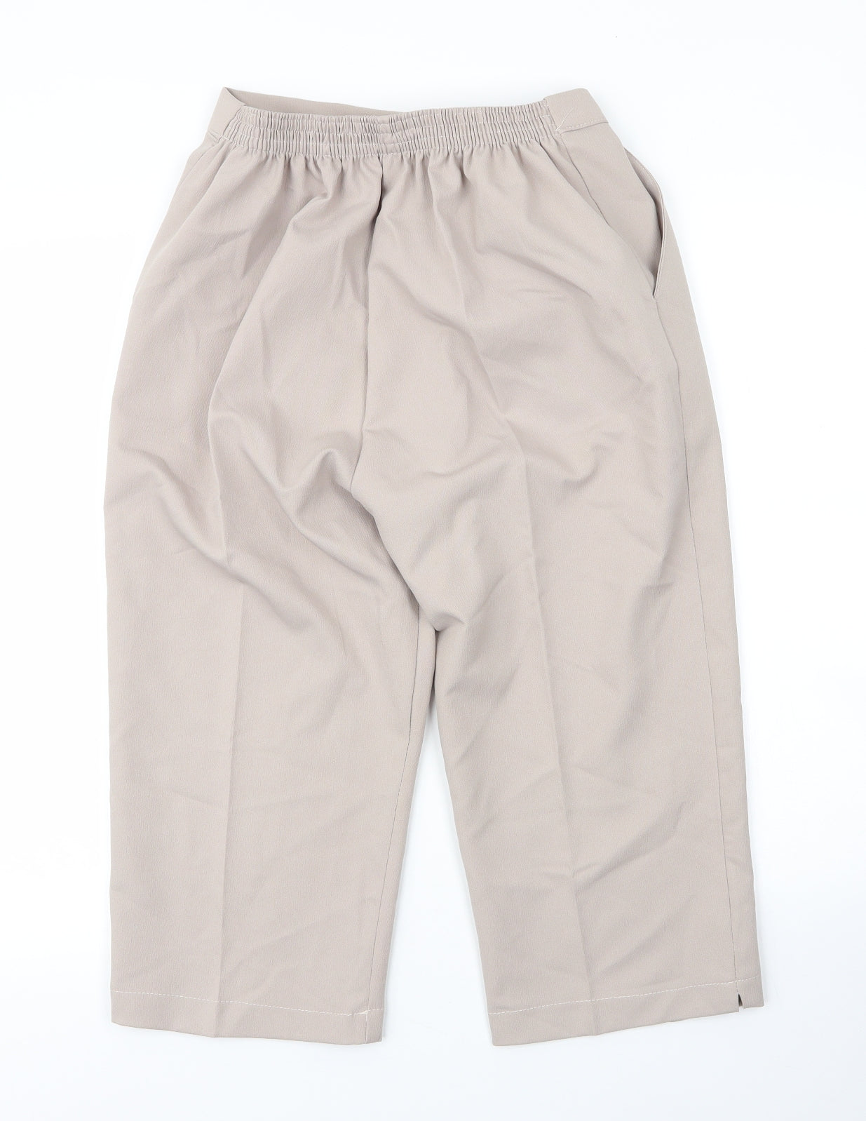 Preworn Womens Beige  Polyester Capri Trousers Size 16  Regular