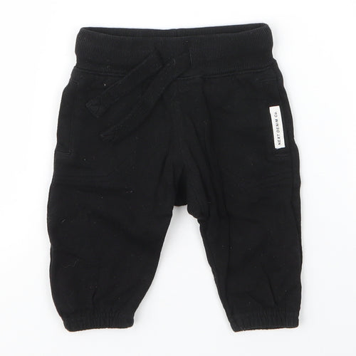 NEXT Baby Black  Cotton Sweatpants Leggings Size 3-6 Months  Drawstring