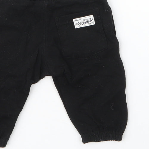 NEXT Baby Black  Cotton Sweatpants Leggings Size 3-6 Months  Drawstring