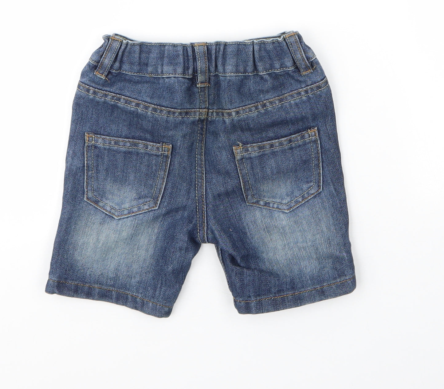 Primark Baby Blue  Cotton Capri Jeans Size 12 Months  Button