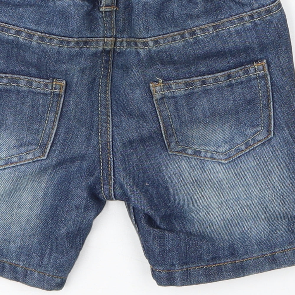 Primark Baby Blue  Cotton Capri Jeans Size 12 Months  Button