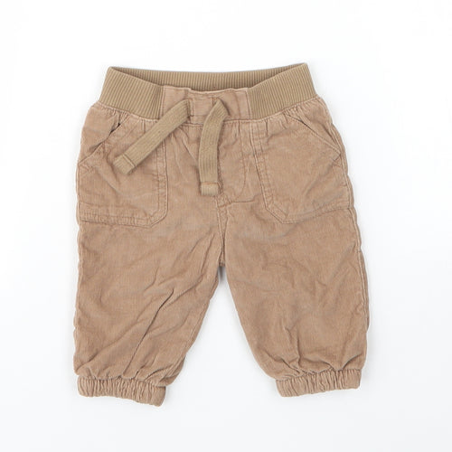 F&F Baby Beige  Cotton Capri Jeans Size 3-6 Months  Drawstring
