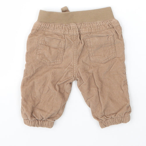 F&F Baby Beige  Cotton Capri Jeans Size 3-6 Months  Drawstring