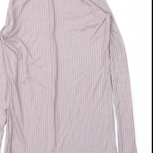 NEXT Womens Purple  Viscose Basic T-Shirt Size 6 Roll Neck