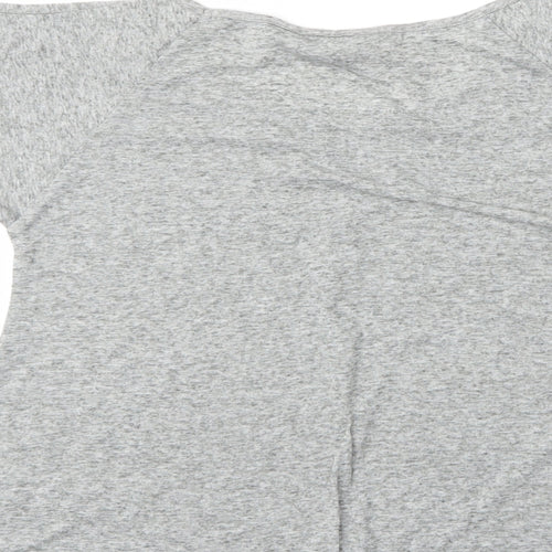 New Look Womens Grey  Polyester Basic Blouse Size 8 Round Neck